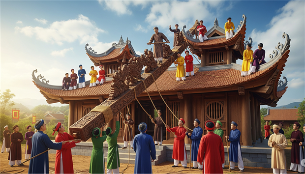 Lễ cúng cất nóc 